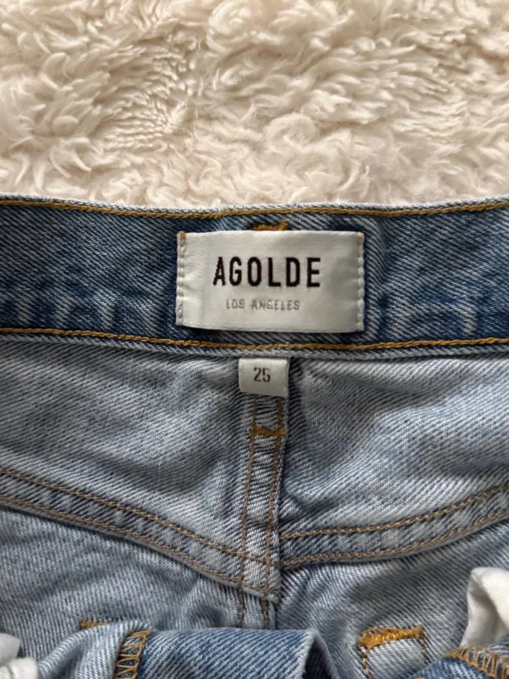Agolde Parker long Distressed Denim Cutoff Shorts